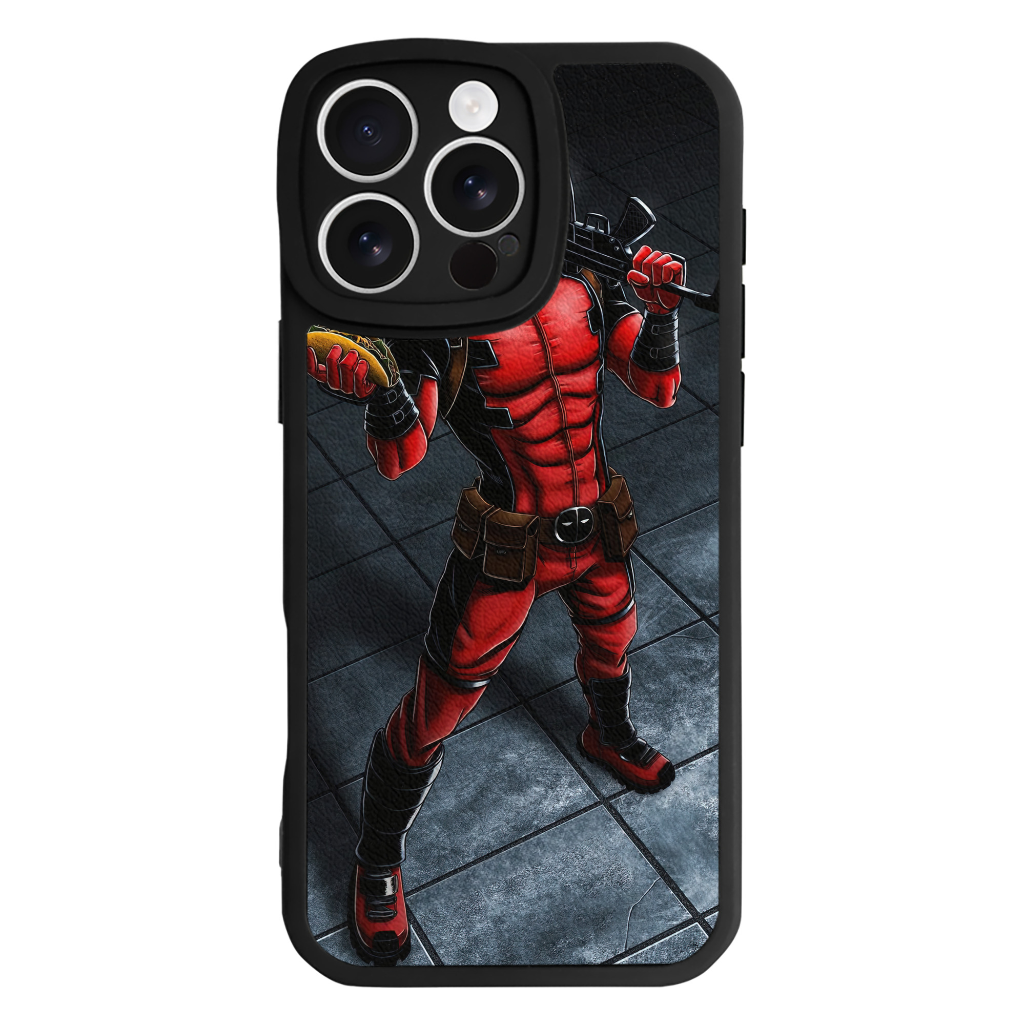 Deadpool デッドプール 【iPhone 16シリーズ対応】シリコンスマホケース（レザー調） 材質：シリコン